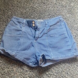 Universal Thread Blue Pinstripe High Waist Shorts